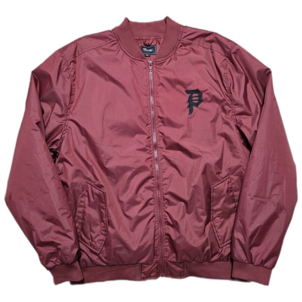 Primitive Skateboarding Bomber Jacket Men's XL X-Large Maroon‎